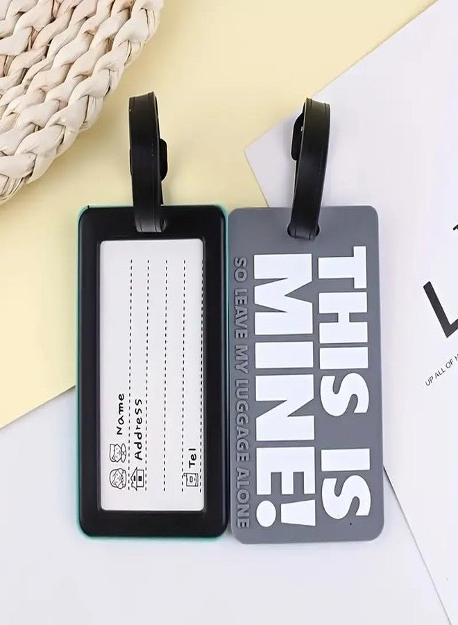 Nibbler Pack of 2 Luggage Tags with Silicone Straps | Travel Bag Tags for Suitcases, Backpacks & Trolleys | Durable, Flexible & Waterproof ID Labels - Multicolour (Pack of 2) - Image 3